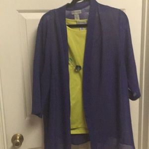 Double blouse with adorning necklace